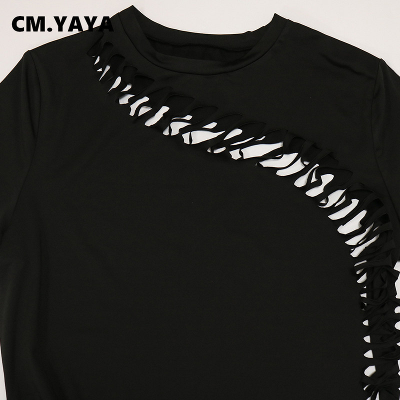 CM.YAYA lielizmēra sieviešu eleganta kleita ar īsām piedurknēm 2022. gada vasaras ikdienas ielas apģērbi, seksa naktsklubu kleitas