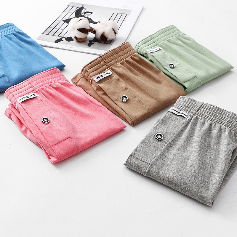 Brīva vīriešu apakšveļa kokvilna, mājīga vidēja jostasvieta, bultas bikses, elpojošas vīriešu vasaras liela izmēra bokseršorti mājas valkāšanai guļamvietas