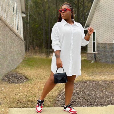 SOMO didelio dydžio moteriškos 2023 m. pavasario ilgomis rankovėmis vienspalvės laisvos vienkrūtės netaisyklingos ilgos suknelės didmeninė prekyba