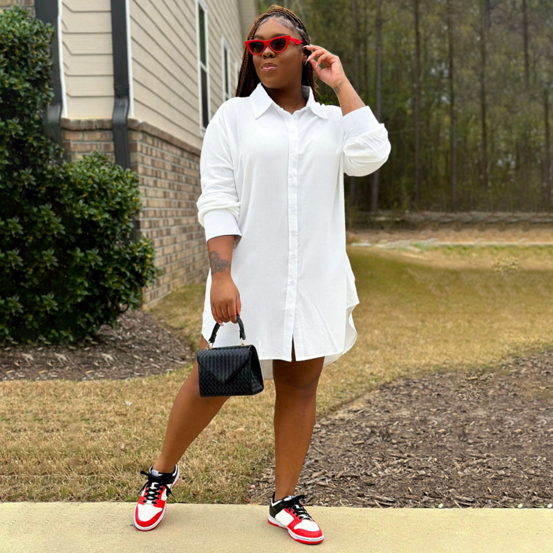 SOMO didelio dydžio moteriškos 2023 m. pavasario ilgomis rankovėmis vienspalvės laisvos vienkrūtės netaisyklingos ilgos suknelės didmeninė prekyba