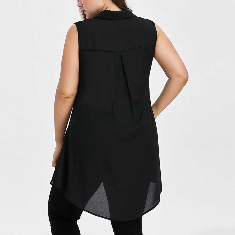 Topuri și bluze pentru femei 2020, de vară, de dimensiuni mari, pentru femei, de culoare solidă, vestă de mărime mare, din dantelă, înalte, joase, cămăși fără mâneci asimetrice