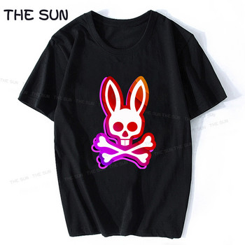 Тениска за мъже и жени. Новото горнище Psycho Bunny е основно лятно обло деколте, ежедневни къси ръкави