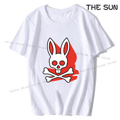 T-särk meestele ja naistele. Uus Psycho Bunny Top on tavaline suvine ümara kaelusega vabaaja lühikeste varrukatega