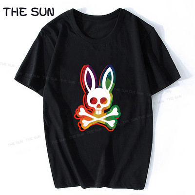 T-särk meestele ja naistele. Uus Psycho Bunny Top on tavaline suvine ümara kaelusega vabaaja lühikeste varrukatega