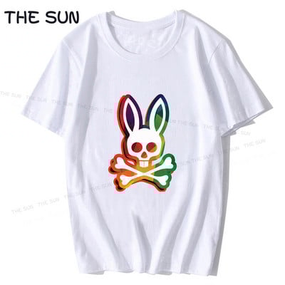 T-särk meestele ja naistele. Uus Psycho Bunny Top on tavaline suvine ümara kaelusega vabaaja lühikeste varrukatega