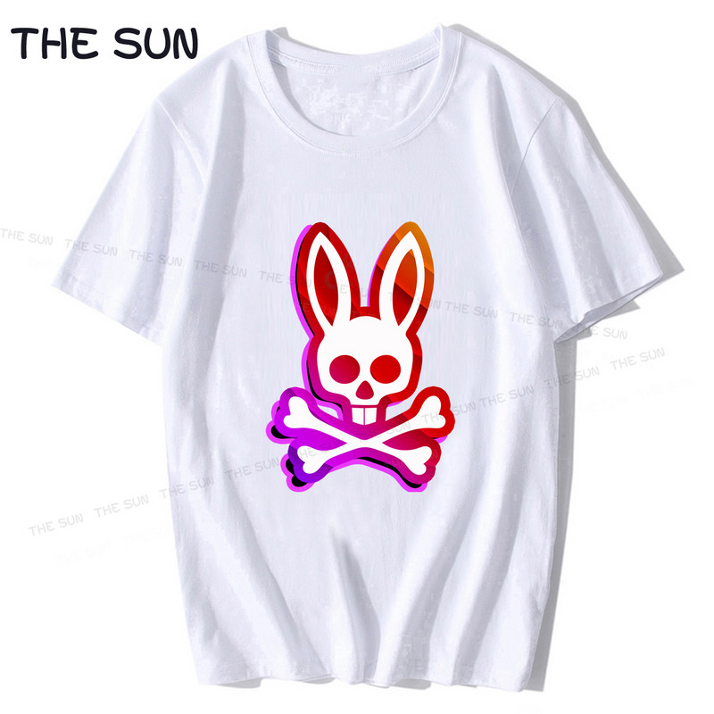 T-särk meestele ja naistele. Uus Psycho Bunny Top on tavaline suvine ümara kaelusega vabaaja lühikeste varrukatega