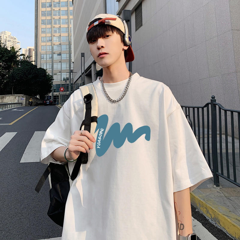 Nyári férfi, női, utcai viselet, rövid ujjú póló, alkalmi laza, személyre szabott póló pamut férfi divatmárka amerikai stílusú póló