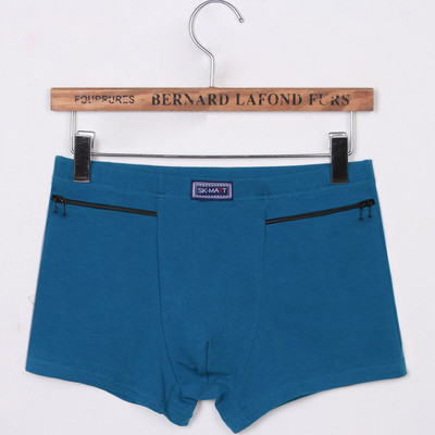 Vīriešu seksīgas biksītes Kokvilnas dubultās rāvējslēdzēja kabatas Zādzību necaurlaidīgas vīriešu bokseršorti Apakšveļa Elpojoša Mode Vīriešu Apakšbikses Cueca