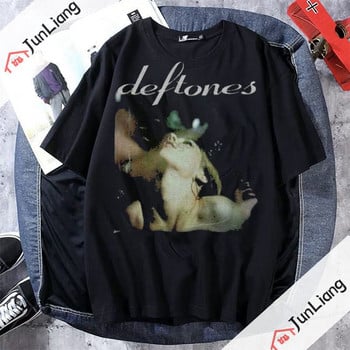 Deftones Skull Black T-shirt New Band Merch Ανδρικό ανδρικό μπλουζάκι Streetwear