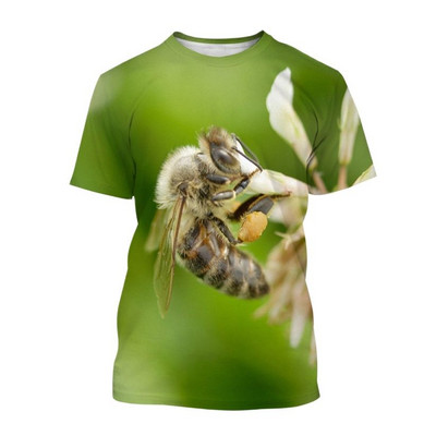 Ανδρικό μπλουζάκι Honey Bee Print Μπλουζάκι Καλοκαιρινό Hip Hop Harajuku Μόδα κοντομάνικο μπλουζάκι Casual με λαιμόκοψη O-λαιμόκοψη Ανδρικά ρούχα