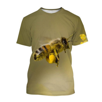 Ανδρικό μπλουζάκι Honey Bee Print Μπλουζάκι Καλοκαιρινό Hip Hop Harajuku Μόδα κοντομάνικο μπλουζάκι Casual με λαιμόκοψη O-λαιμόκοψη Ανδρικά ρούχα