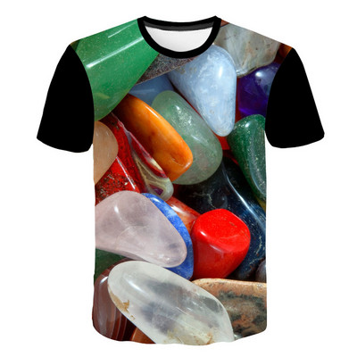 Suvised mägede ja jõgede graafilised T-särgid Meestele Mood Loodusliku Scenery Mustriga t-särk Ilus vabaaja 3D Prindiga T-särk