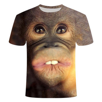 3D Fashion Funny Monkey Graphic t-shirts Καλοκαιρινό Casual Animal Pattern Ανδρικό t-shirt Νέο Hip Hop Print Κοντομάνικο μπλουζάκια Μπλουζάκια