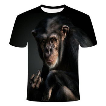 3D Fashion Funny Monkey Graphic t-shirts Καλοκαιρινό Casual Animal Pattern Ανδρικό t-shirt Νέο Hip Hop Print Κοντομάνικο μπλουζάκια Μπλουζάκια