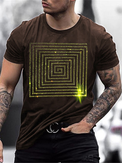 Augstas kvalitātes modes vīriešu apģērbi lielizmēra t-krekls y2k labirints Rhinestone Designer īsām piedurknēm topi Rock Casual Street t-krekls Jauns