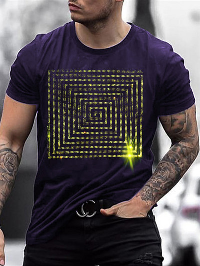 Augstas kvalitātes modes vīriešu apģērbi lielizmēra t-krekls y2k labirints Rhinestone Designer īsām piedurknēm topi Rock Casual Street t-krekls Jauns