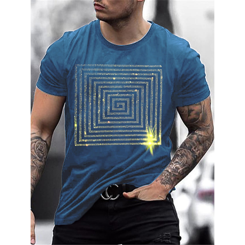 Augstas kvalitātes modes vīriešu apģērbi lielizmēra t-krekls y2k labirints Rhinestone Designer īsām piedurknēm topi Rock Casual Street t-krekls Jauns