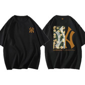 2023. gada lielizmēra vīriešu T-krekls, kokvilna, Koreja, modes vintage ielas apģērbs, ikdienas augstas kvalitātes unisex trikotāžas triko hiphops vasaras īsām piedurknēm