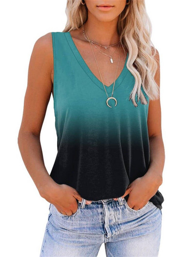 Moodne lipsuvärv, lill, 3D-prindiga paakitopsid, naiste V-kaela ja varrukateta, lihtsad õlavestid, naiste tänavarõivad, riided