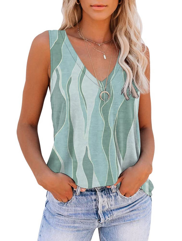 Moodne lipsuvärv, lill, 3D-prindiga paakitopsid, naiste V-kaela ja varrukateta, lihtsad õlavestid, naiste tänavarõivad, riided