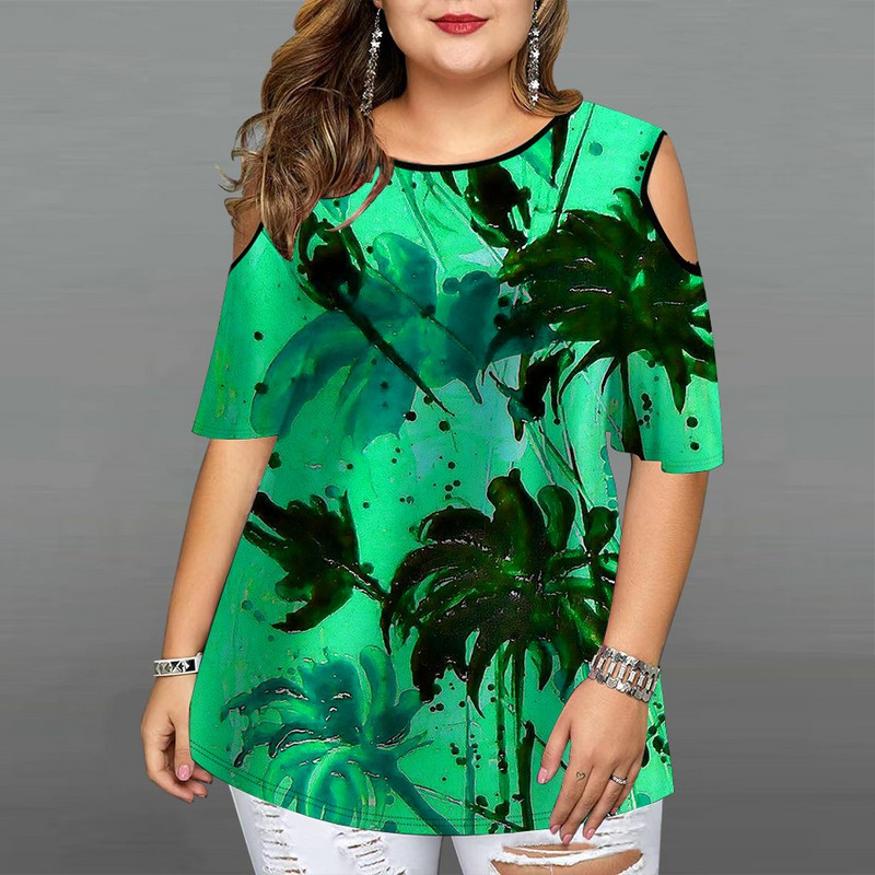 Tricou cu mânecă scurtă cu mânecă scurtă, cu vopsea în formă de cravată, pentru femei, la modă de vară, cu imprimeu în acuarelă 3D, îmbrăcăminte stradală casual