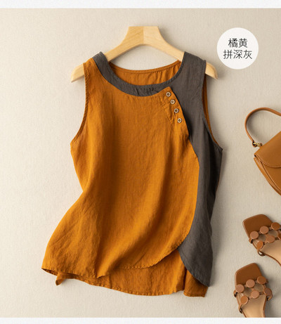 Tankid Naised Retro lapitööd Suvine Varrukateta Mugavus Elegantne Kunst hingav Juhuslik Hiina Stiilis Naine Tender Street Youth Ins