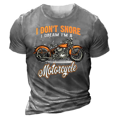 Meeste 3D-prindiga mootorratta T-särk Motor Biker Vintage lühikeste varrukatega 1976. aasta T-särk Homme Moto T-särk võidusõidukostüüm Camiseta särk