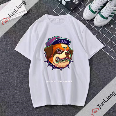 Bulldog cu steagul SUA Bandana Hip Hop Streetwear Harajuku Cămăși populare Topuri pentru bărbați