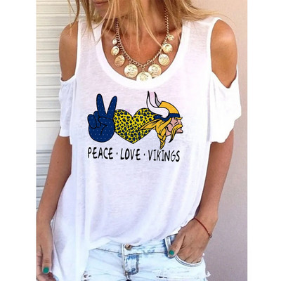 Nyári új, tiszta fehér háttér divatos női váll nélküli rövid ujjú, kerek nyakú alkalmi egyszerű stílusú rövid ujjú póló