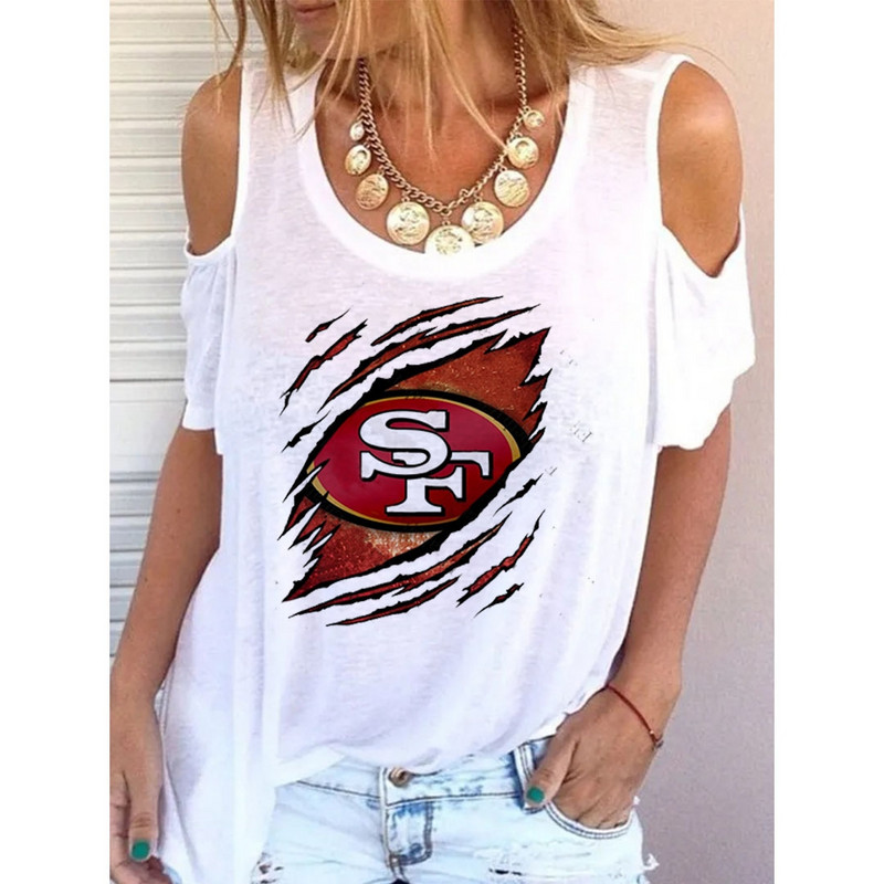 Nyári új, cuki mintás váll nélküli rövid ujjú póló 3d nyomott környakú alkalmi tiszta rövid ujjú póló