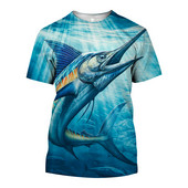 Tricouri bărbați pentru bărbați Îmbrăcăminte unisex Pescuit Grafic Imprimare 3D Tricou supradimensionat Topuri de vară Mâneci scurte Moda Casual Pește