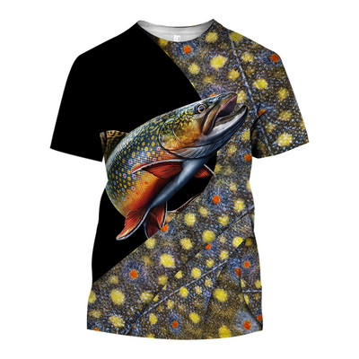 Tricouri bărbați pentru bărbați Îmbrăcăminte unisex Pescuit Grafic Imprimare 3D Tricou supradimensionat Topuri de vară Mâneci scurte Moda Casual Pește