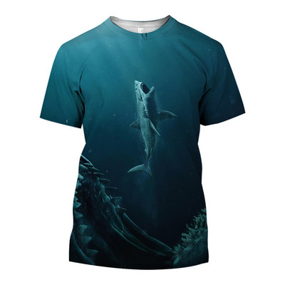 Tricouri bărbați pentru bărbați Îmbrăcăminte unisex Pescuit Grafic Imprimare 3D Tricou supradimensionat Topuri de vară Mâneci scurte Moda Casual Pește