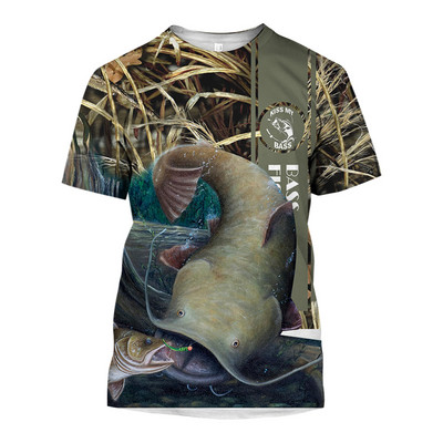 Tricouri bărbați pentru bărbați Îmbrăcăminte unisex Pescuit Grafic Imprimare 3D Tricou supradimensionat Topuri de vară Mâneci scurte Moda Casual Pește