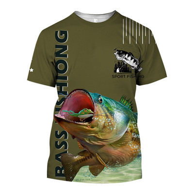 Tricouri bărbați pentru bărbați Îmbrăcăminte unisex Pescuit Grafic Imprimare 3D Tricou supradimensionat Topuri de vară Mâneci scurte Moda Casual Pește