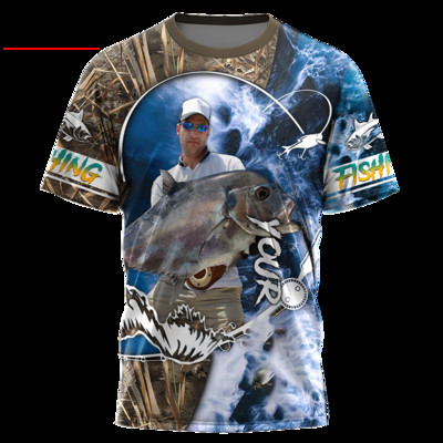Tricouri bărbați pentru bărbați Îmbrăcăminte unisex Pescuit Grafic Imprimare 3D Tricou supradimensionat Topuri de vară Mâneci scurte Moda Casual Pește