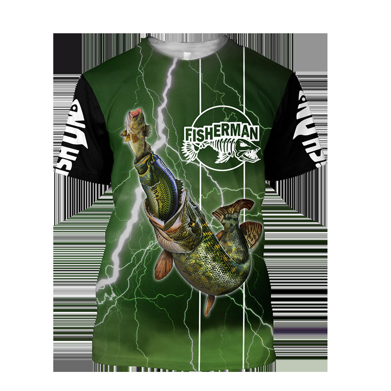 Tricouri bărbați pentru bărbați Îmbrăcăminte unisex Pescuit Grafic Imprimare 3D Tricou supradimensionat Topuri de vară Mâneci scurte Moda Casual Pește