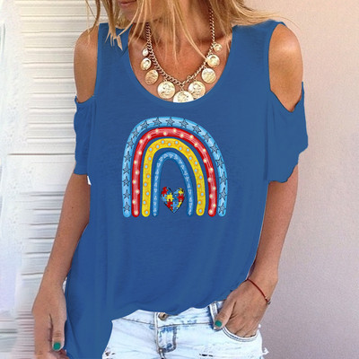 2023. gada vasaras sieviešu vienkāršs T-krekls T-krekls ar apaļu apkakli