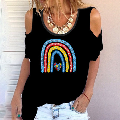 2023. gada vasaras sieviešu vienkāršs T-krekls T-krekls ar apaļu apkakli