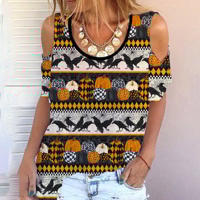 Tänava välitingimustes lühikeste varrukatega 3D-prindiga naiste naljakas õlakleit värviline ümara kaelusega