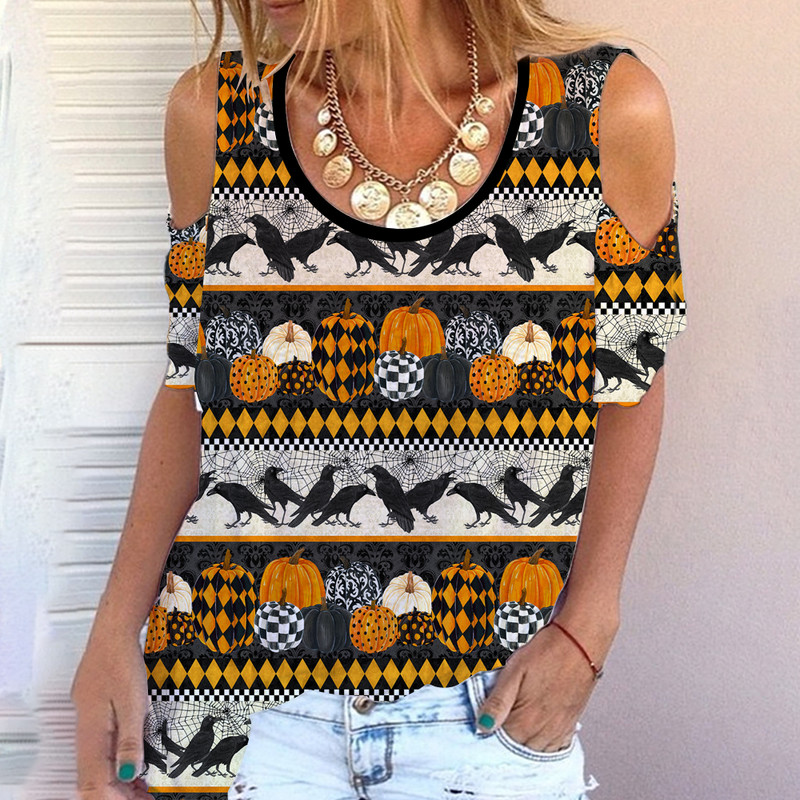  Tänava välitingimustes lühikeste varrukatega 3D-prindiga naiste naljakas õlakleit värviline ümara kaelusega