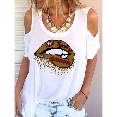 Új nyári fehér kerek nyakú póló 3D nyomtatott divatos egyszerű mintás laza alkalmi felső váll sokoldalú