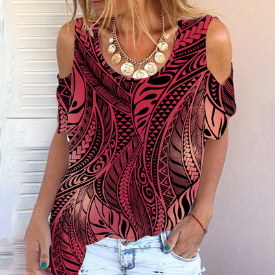 Suvine ümara kaelusega 3D prinditud T-särk Ranna stiilis, lühikeste varrukatega Harajuku top, mis sobib turismiks