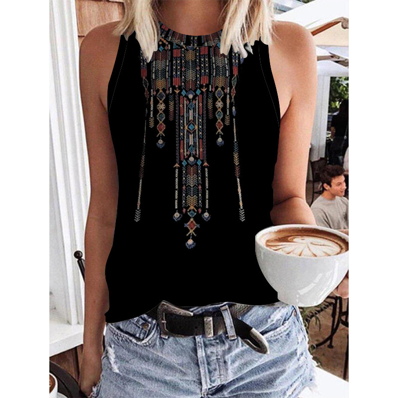 Nyári új vicces fekete női póló ujjatlan retro nyári póló női Harajuku női ujjatlan póló