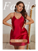 Lühikese seelikuga pidžaama naiste jääst siidist traksidega kleit seljatoeta suvemagamiseks pluss suuruses naisteriided