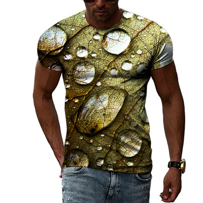 Μόδα 3D Drops of Water γραφικά μπλουζάκια για άνδρες Καλοκαιρινή Casual Ενδιαφέροντα μπλουζάκια με εκτύπωση Hip Hop Harajuku Trend Cool μπλούζα