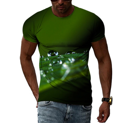 Μόδα 3D Drops of Water γραφικά μπλουζάκια για άνδρες Καλοκαιρινή Casual Ενδιαφέροντα μπλουζάκια με εκτύπωση Hip Hop Harajuku Trend Cool μπλούζα