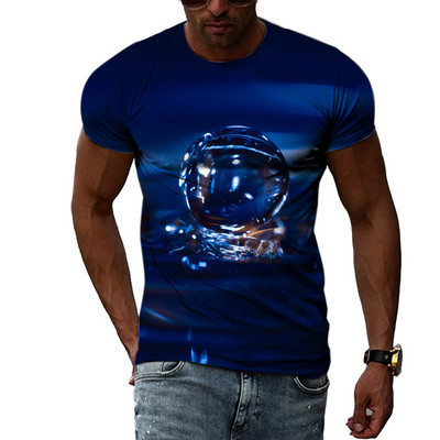 Μόδα 3D Drops of Water γραφικά μπλουζάκια για άνδρες Καλοκαιρινή Casual Ενδιαφέροντα μπλουζάκια με εκτύπωση Hip Hop Harajuku Trend Cool μπλούζα