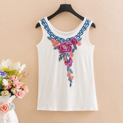 Melns, balts, sieviešu dzimumloceklis lielizmēra apģērbs, kokvilnas izšuvums, augstas kvalitātes sieviešu topi 2020. gada Mammu apģērbi 4xl 5xl 6xl