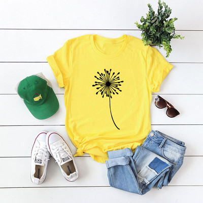 JFUNCY S-5XL ar augiem apdrukātu sieviešu kokvilnas T krekls 2021. gada jauns O kakla izgriezums, vasaras T-krekls, topi sieviešu ikdienas krekls